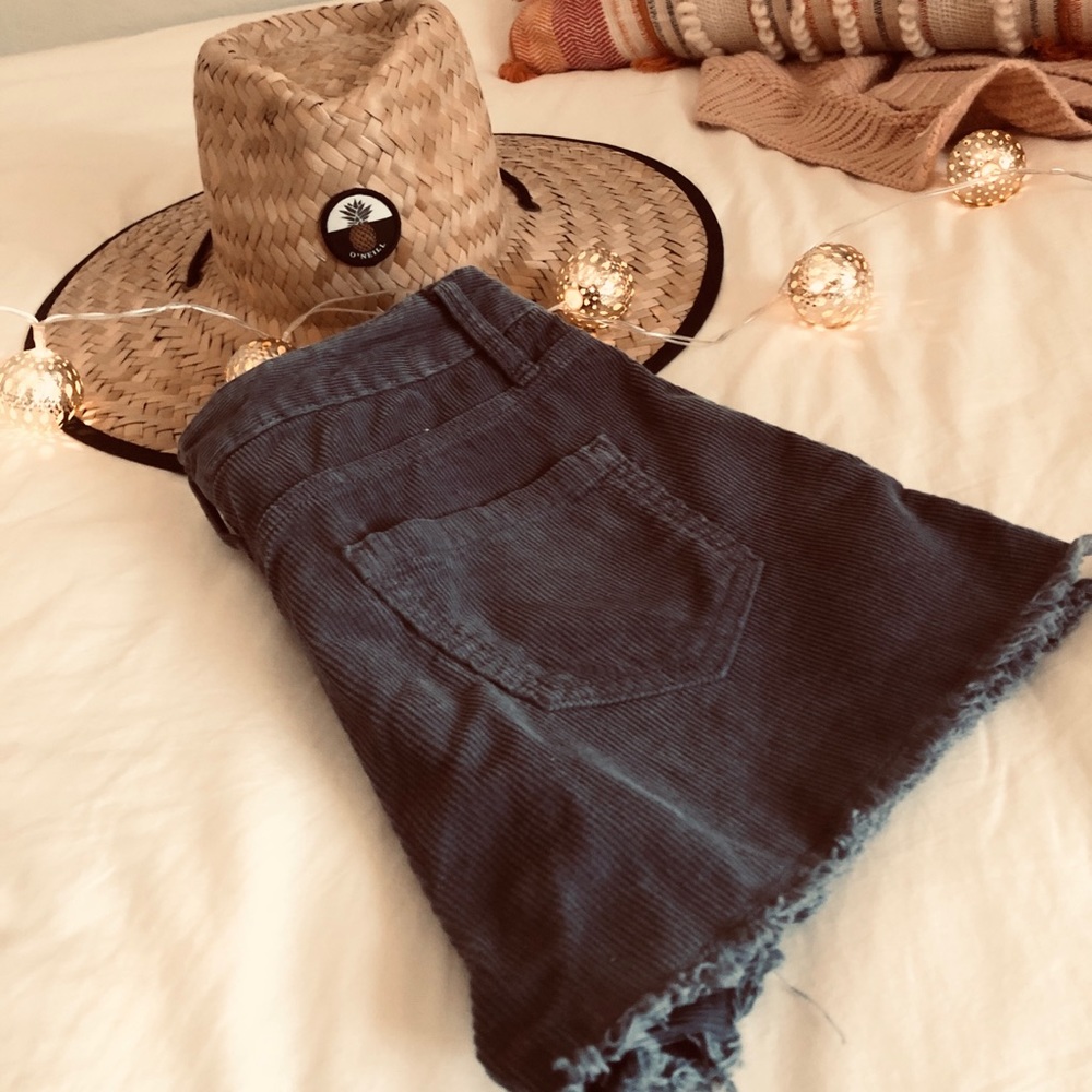 Corduroy charcoal grey shorts